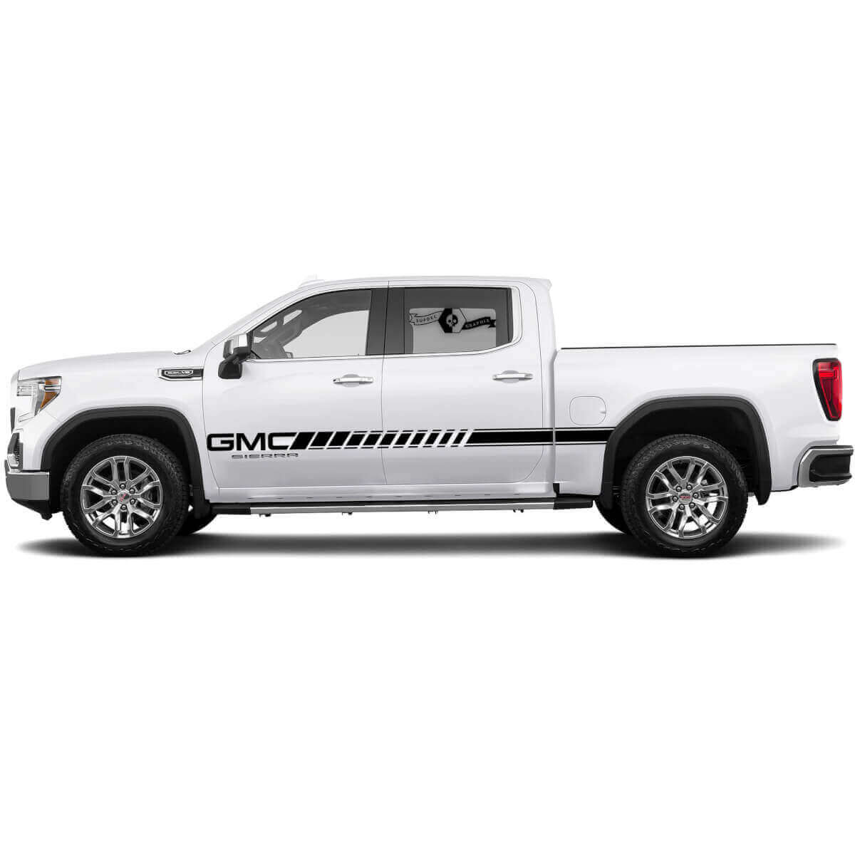 Markierte Akzent-Seitenstreifen Vinyl-Aufkleber-Set für GMC Sierra 1500