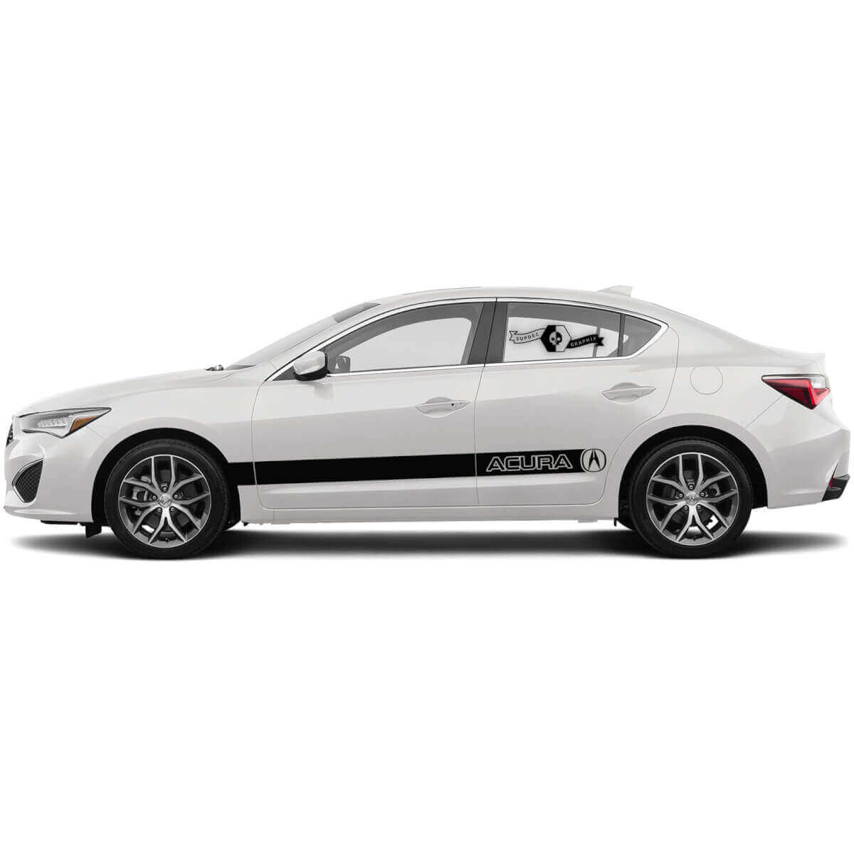 Markierte Seitentürstreifen Vinyl-Aufkleber-Set für Acura ILX TLX RLX