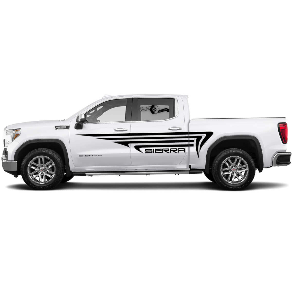 Paar Aufkleber Seitenbett Pfeile Splash-Kit für GMC Sierra 1500 Türen Seitenvinyl-Aufkleber Grafik
