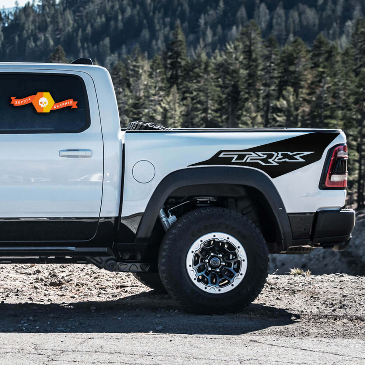 TRX-Stil Heck Seiten Vinyl-Aufkleber für Dodge Ram Rebel TRX
