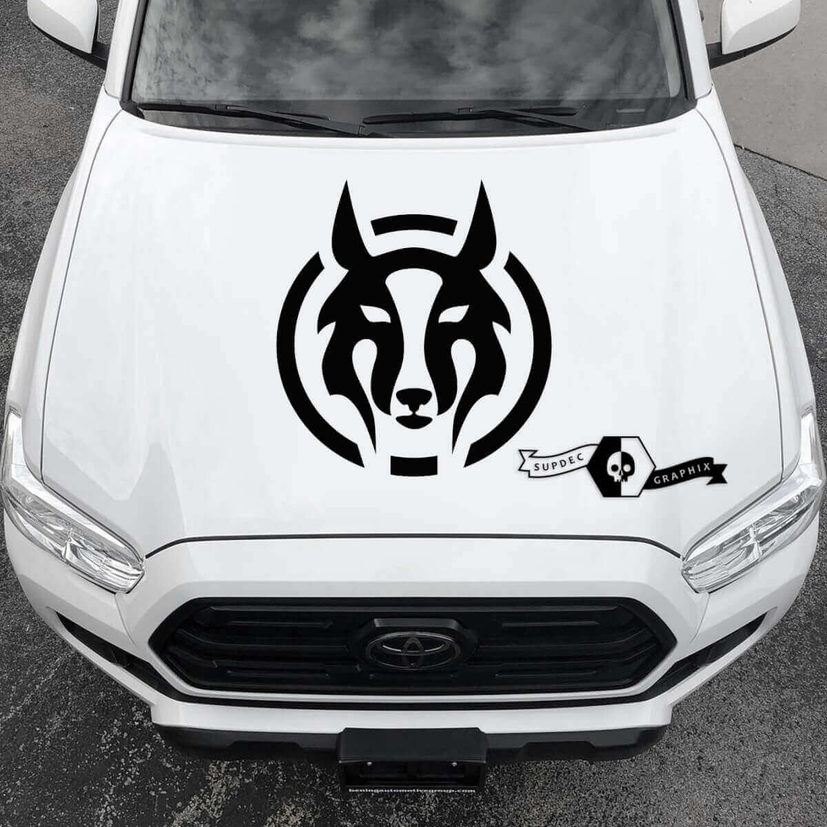 Wolf Tribal Style Motorhauben-Vinylaufkleber für Toyota RAV4