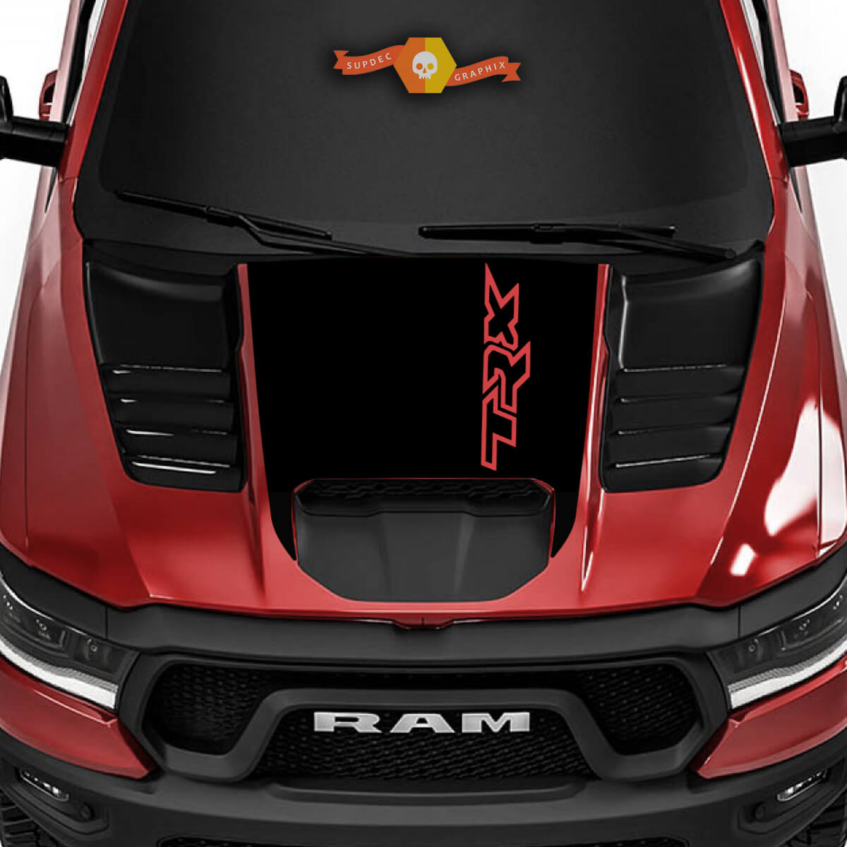 Dodge Ram Rebel 2022+ 1500 TRX Hood TRX Truck Vinyl -Aufkleber Grafik