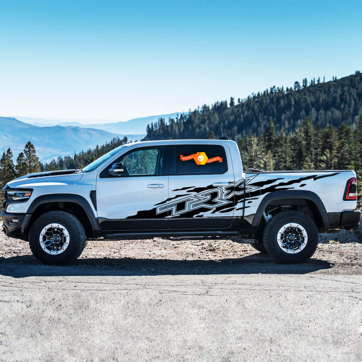 Schlammspritz-Side-Vinyl-Aufkleber für Dodge Ram Rebel 1500 TRX