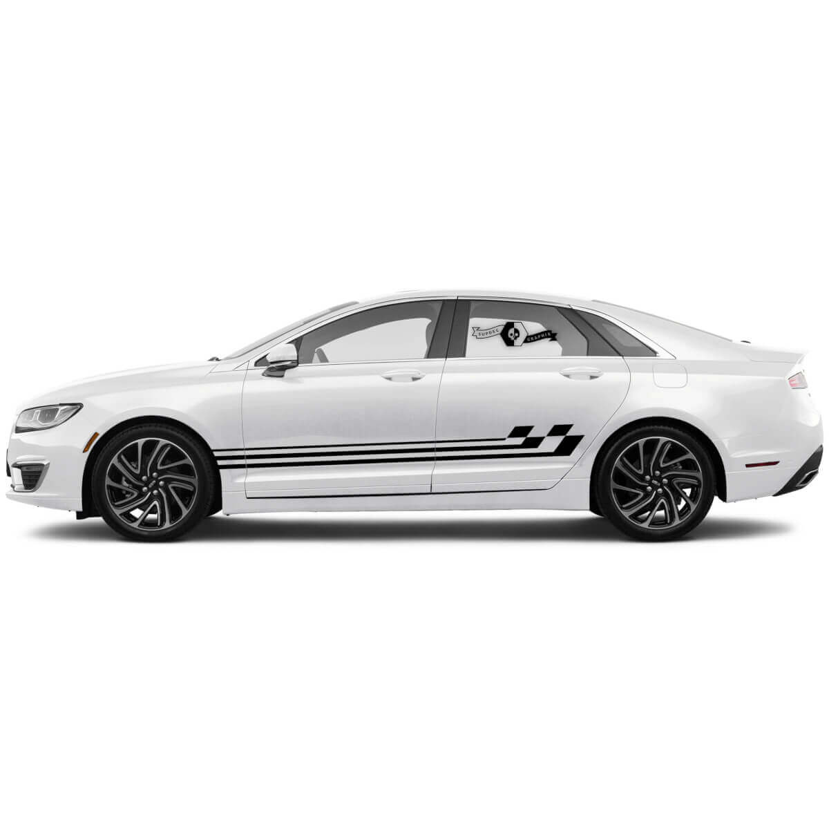 Racing Style Streifen Seiten Vinyl Aufkleber Sticker für Lincoln MKZ 2020