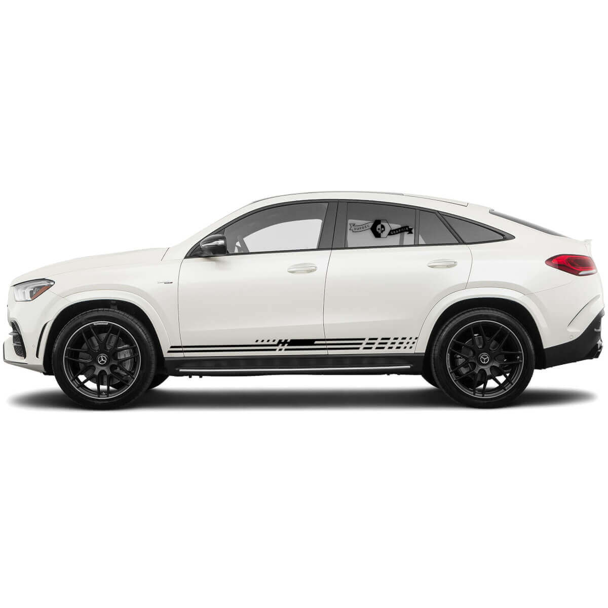 2 Moderne Streifen Rocker Panel Aufkleber für 2022 Mercedes Benz GLE Seiten Vinyl Aufkleber Decal Grafik
