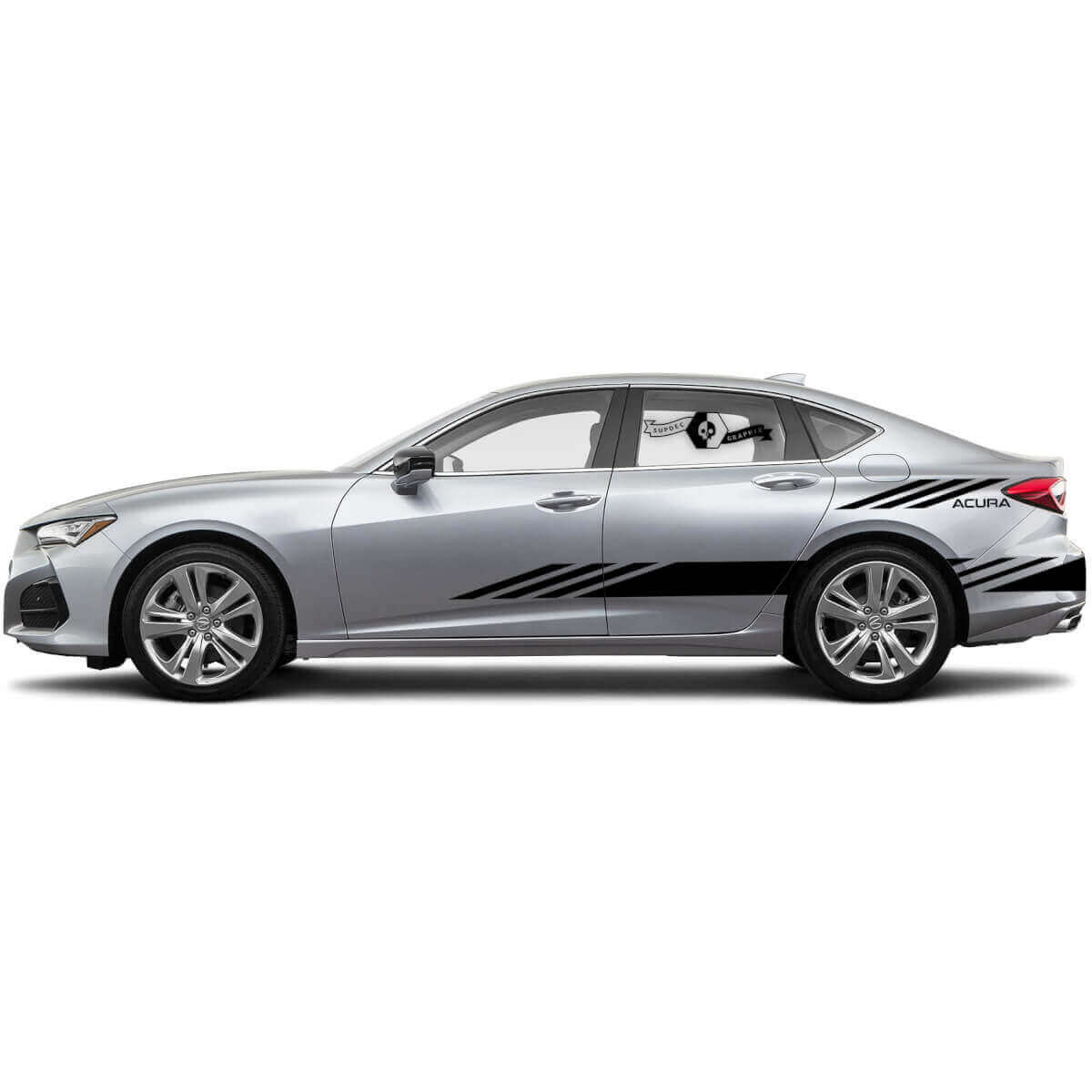 Dekorative Streifen Seitenaufkleber Vinyl für Acura TLX 2021
