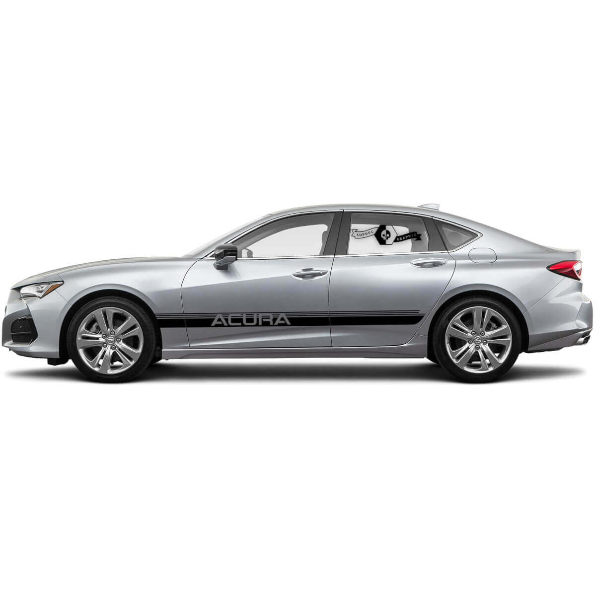Markierte Akzentstreifen Seiten-Vinylaufkleber für Acura TLX 2021