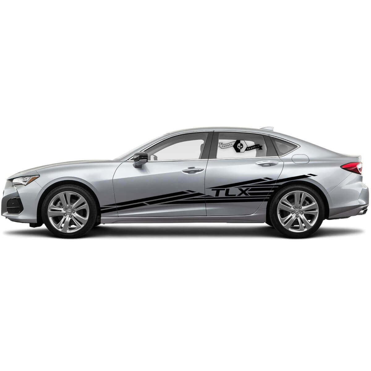 TLX Beschriftung & Streifen Seiten-Vinylaufkleber für Acura TLX 2021