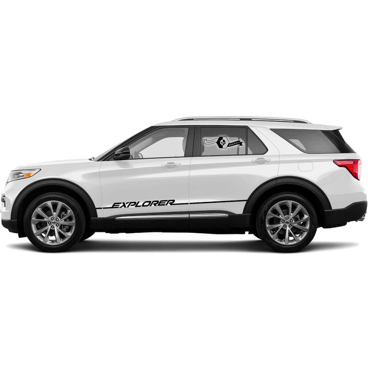 2x 2021 Ford Explorer Logo Tür Neue Aufkleber Seitenaufkleber Grafiken Vinyl
