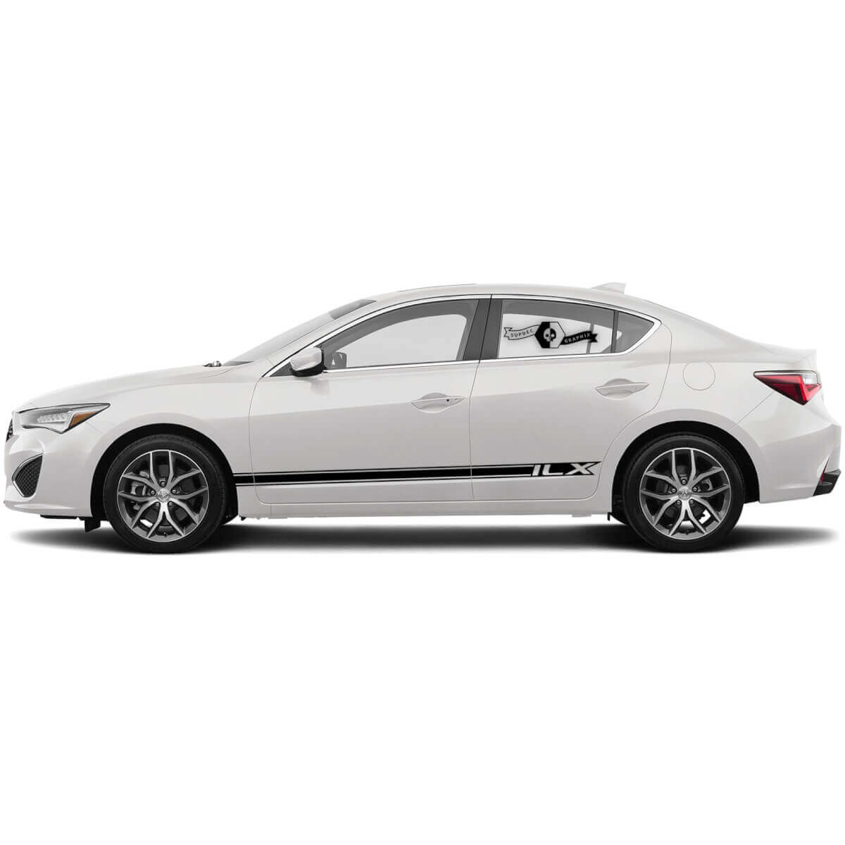 Neues Paar 2020 Lincoln Ilx Türstreifen Rocker Panel Seitenlinien Vinyl -Aufkleber Grafikaufkleber
