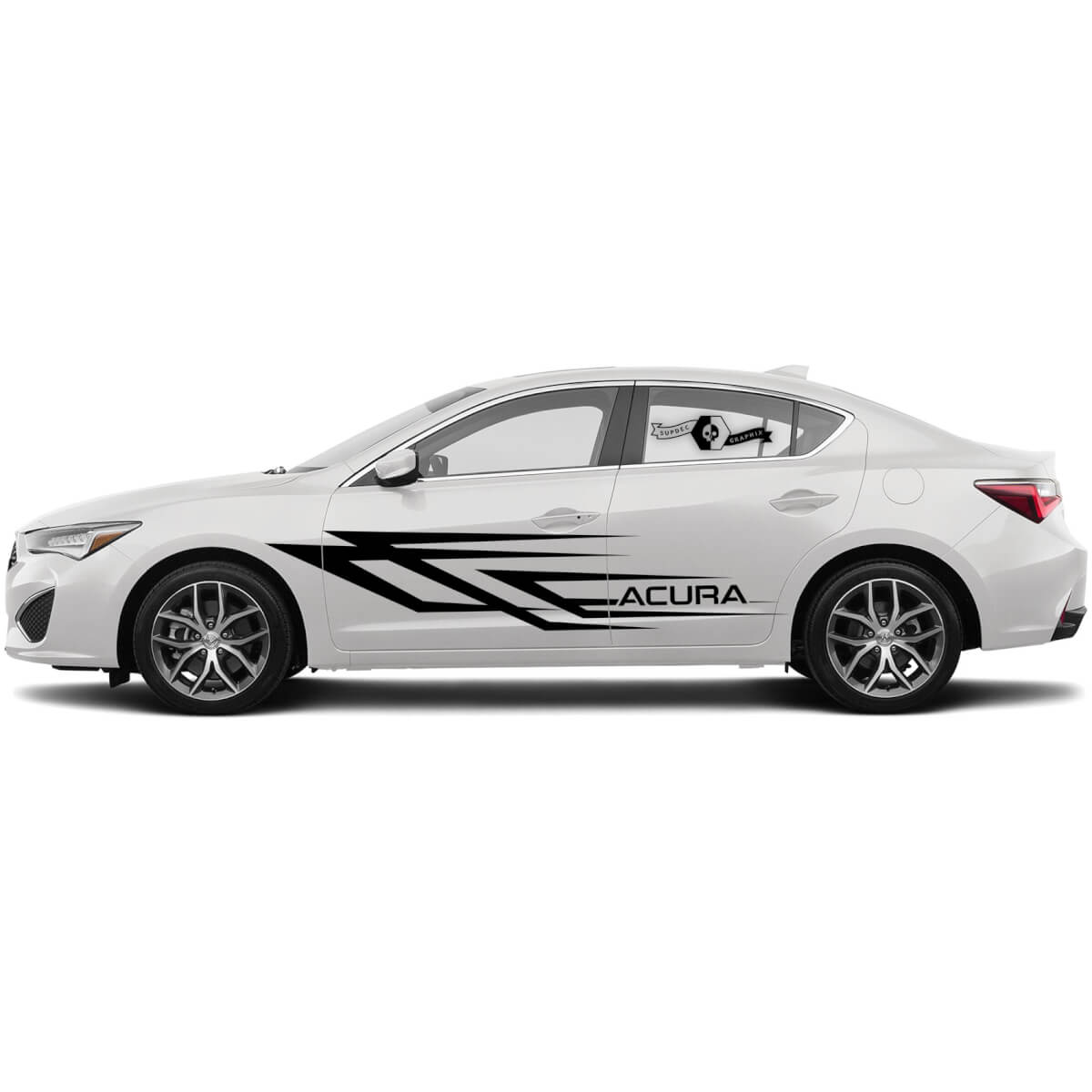 Paar Acura 2021 ILX Seite jede Farbe Logo Türen Grafiken Acura TLX Auto Racing Vinyl Aufkleber Aufkleber
