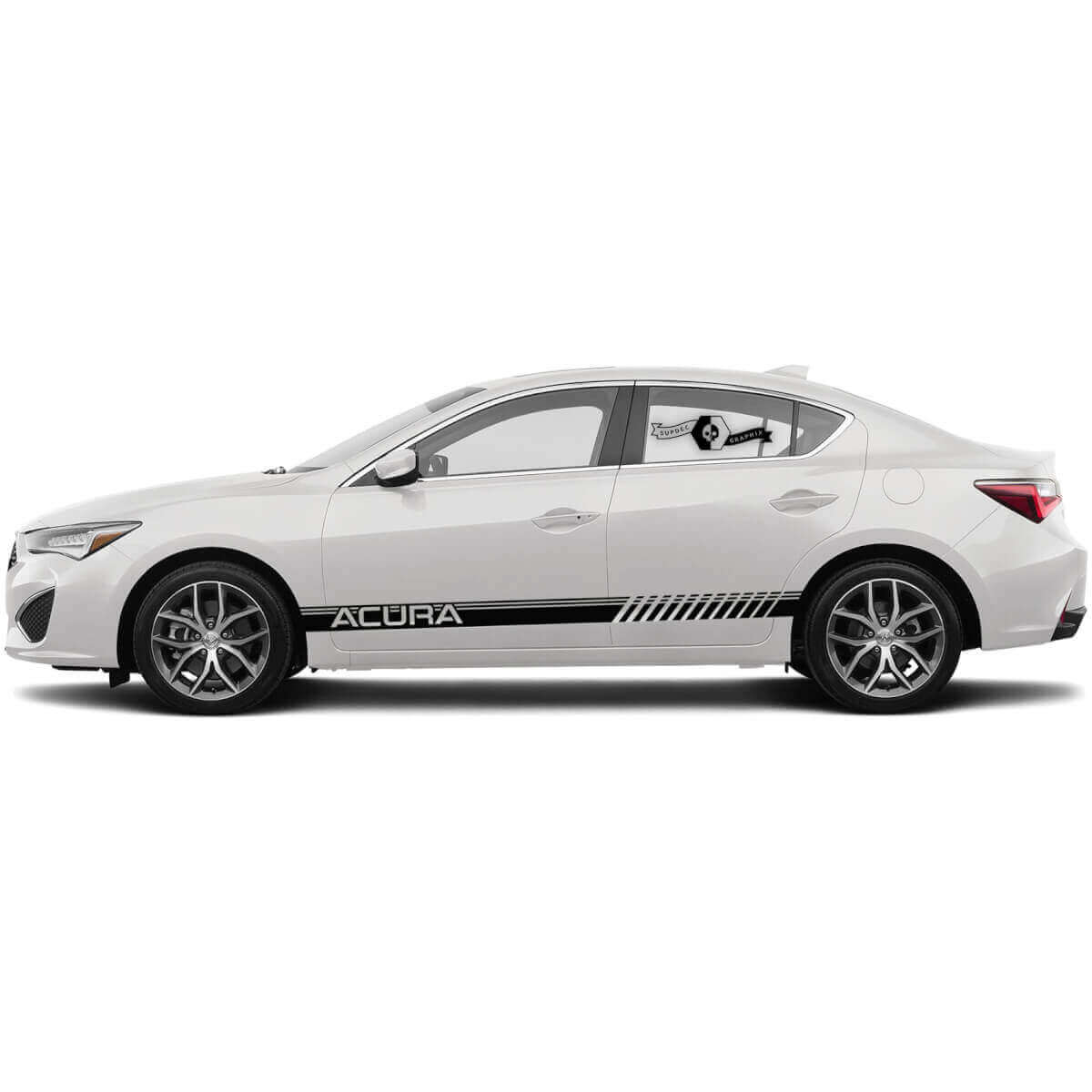 Racing-Streifen Seiten Vinyl Aufkleber für Acura TLX 2021