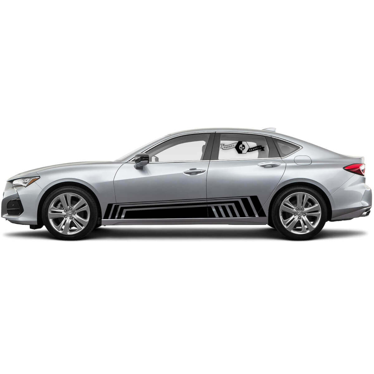 Paar 2021 Acura TLX Türen Seite Jede Farbe Rocker Panel Acura TLX Auto Racing Vinyl Aufkleber Sticker
