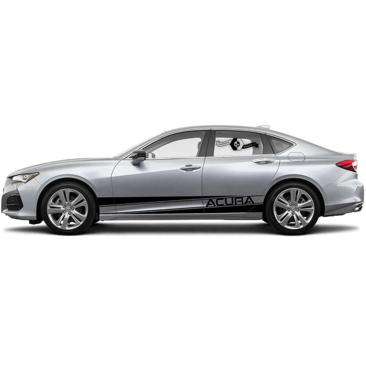 Markenbeschriftung und Akzentstreifen Seiten-Vinyl-Aufkleber für Acura TLX 2021