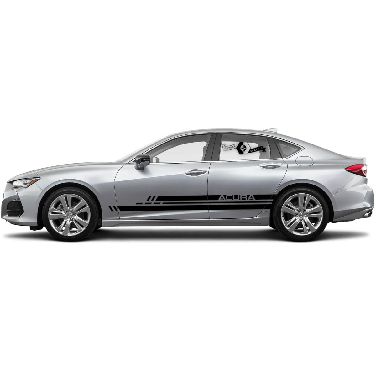 2x 2021+ Acura TLX Doors Side New Rocker Panel Acura TLX Car Racing Vinyl Aufkleber Aufkleber
