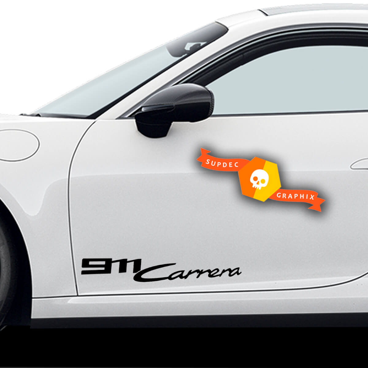 Paar Porsche Aufkleber Porsche 911 Carrera Türseiten-Aufkleber
