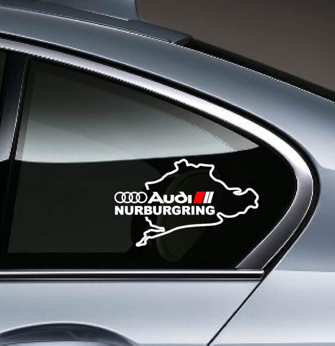 Audi Nürburgring Seitenfenster Vinyl Aufkleber Set für Audi Fahrzeuge