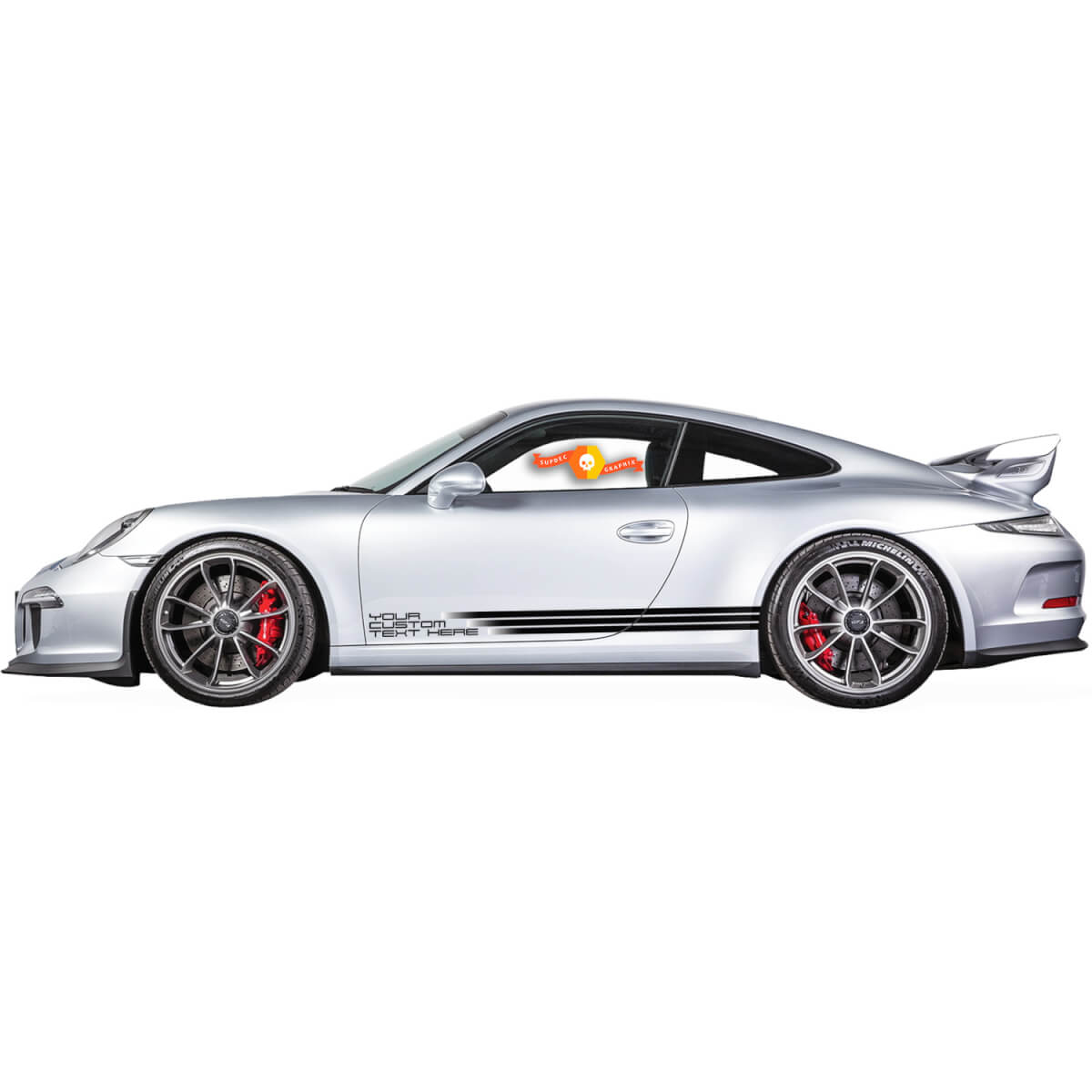 Paar Porsche Aufkleber verblasste Porsche Performance Custom Texttüren Seitenaufkleber Aufkleber