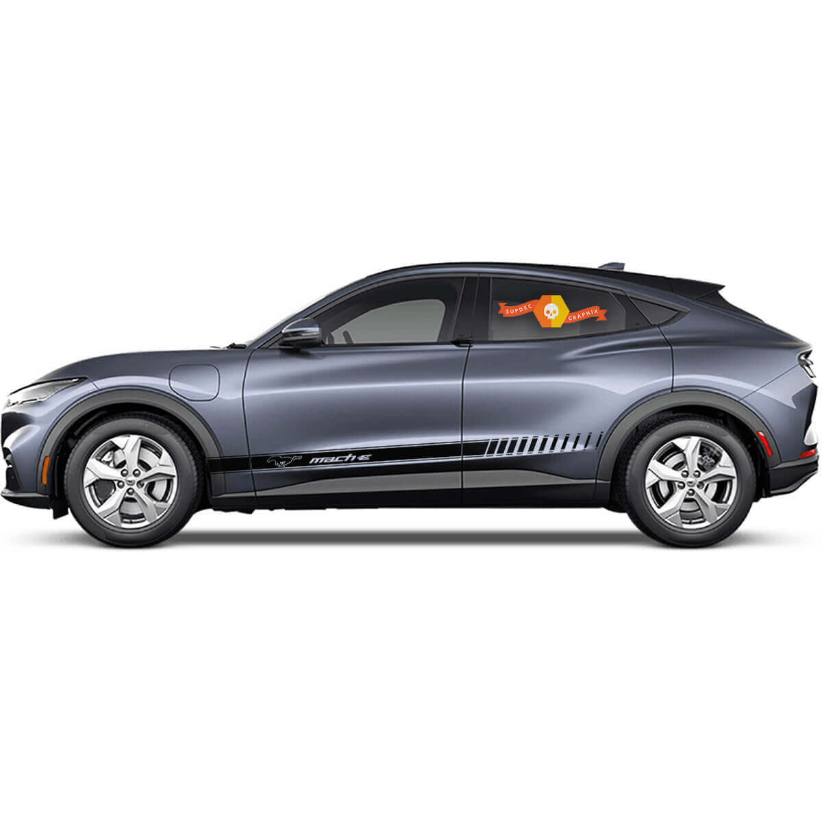 Ford Mustang MACH-E Logo Seitentürstreifen Aufkleber Vinyl-Aufkleberstreifen
