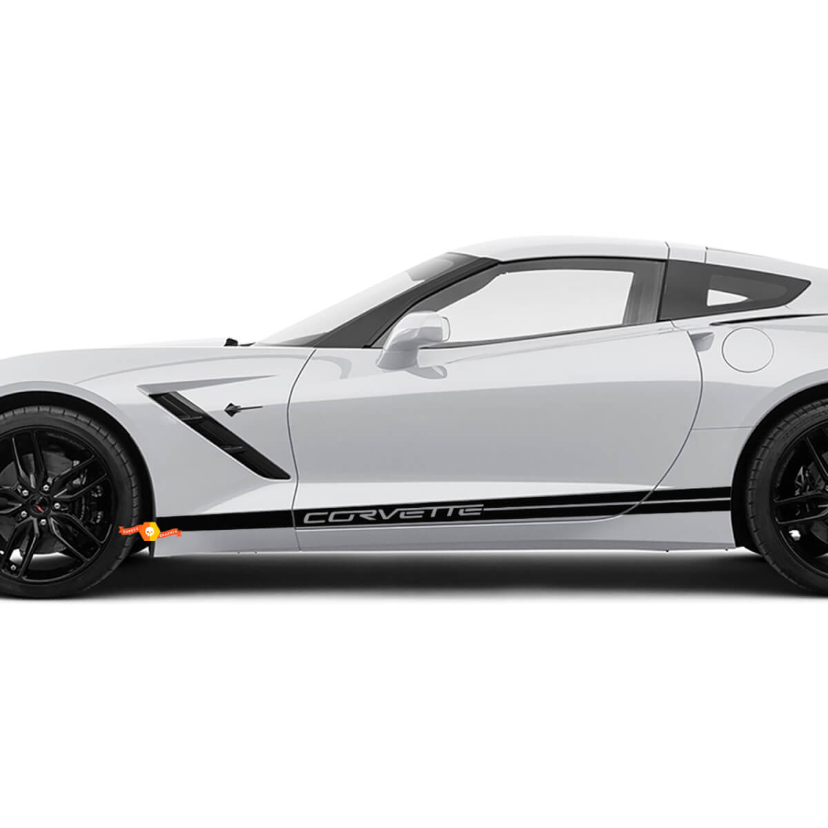 Corvette Rocker Panel Stripes Vinyl -Aufkleber Aufkleber für Chevy Corvette C8
