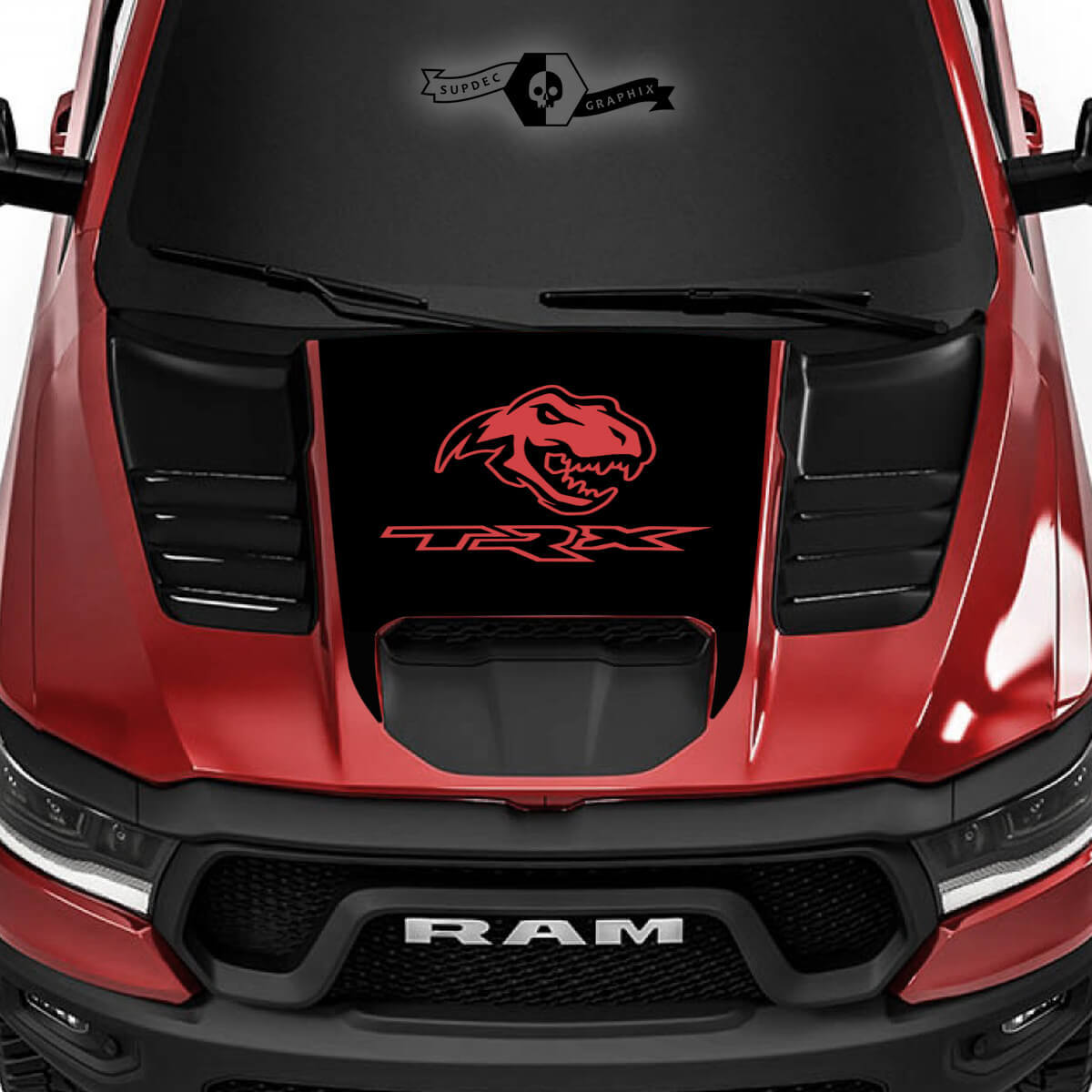 T-Rex TRX Motorhauben Vinyl-Aufkleber Grafik für Dodge Ram 1500 TRX
