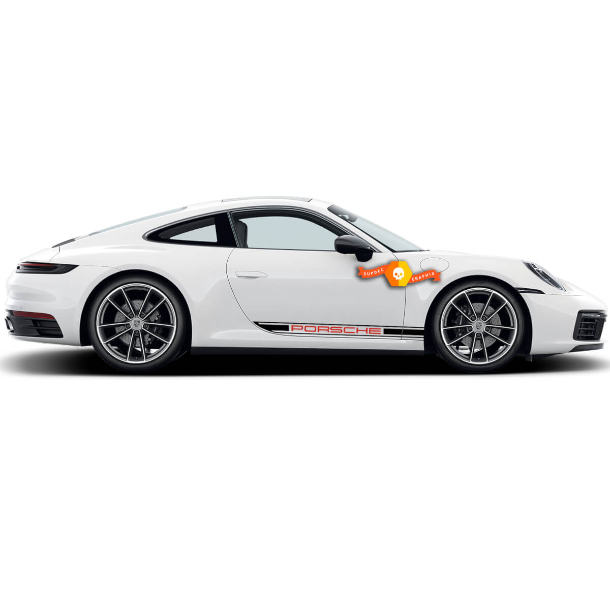 2 Porsche 911 992 Turbos Side Decal Rocker Panel Stripes Türen Kit Aufkleber