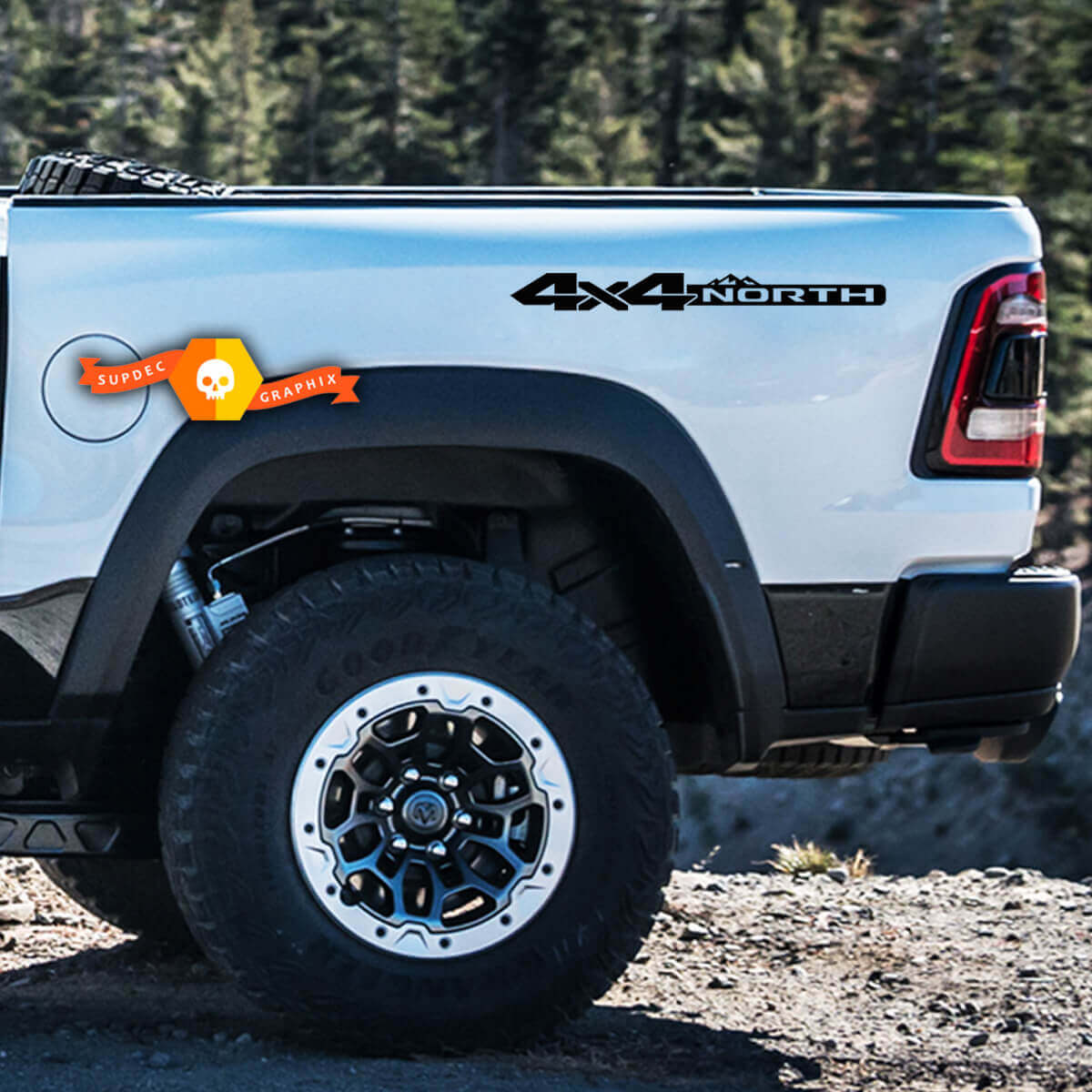 4x4 North Mountain Style Seitenwand Vinyl-Aufkleber-Kit für Dodge Ram 1500