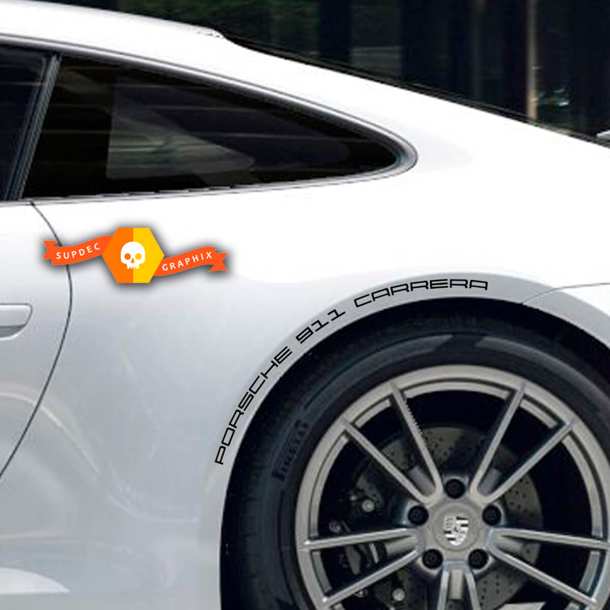 2 Porsche 911Carrera Side Decal Wheel Wheel Arches Kit Aufkleber