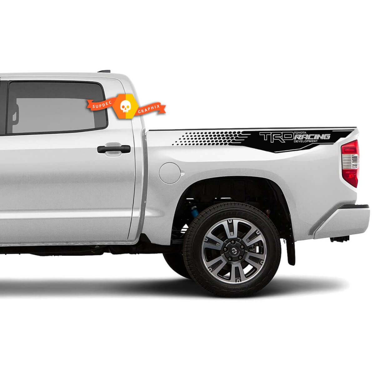 2 TRD Toyota Tundra TRD Waben Racing Development Bettseiten Aufkleber Vinyl Sticker
