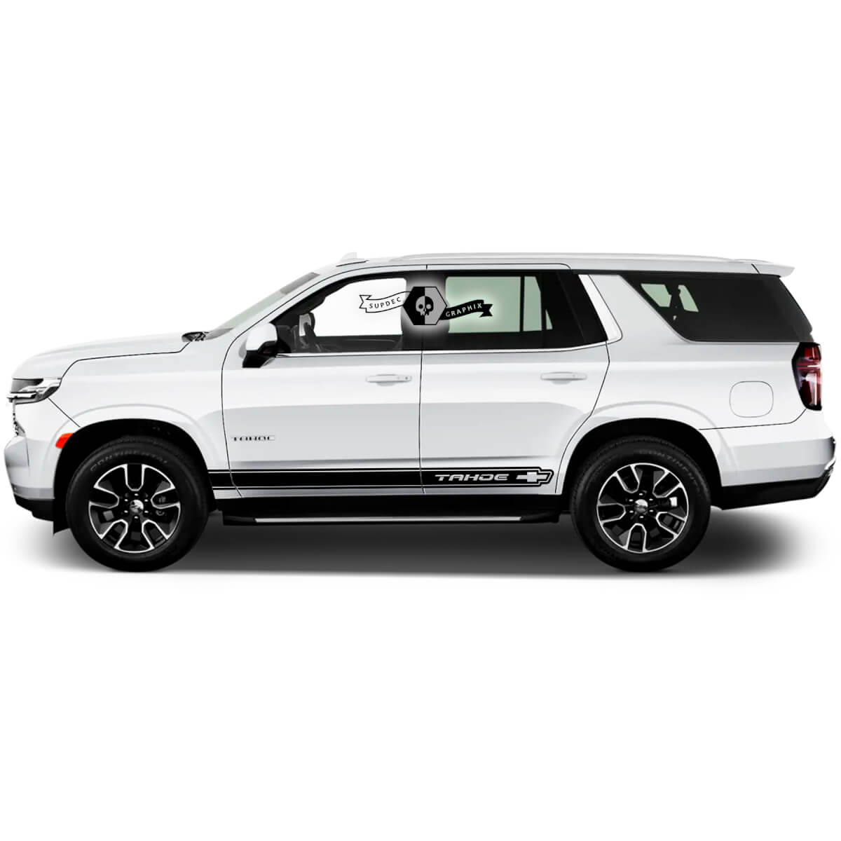 2X 2020 New Graphics Chevrolet Tahoe Rocker Panel Stripe Logo Car Racing Vinyl Aufkleber Aufkleber
