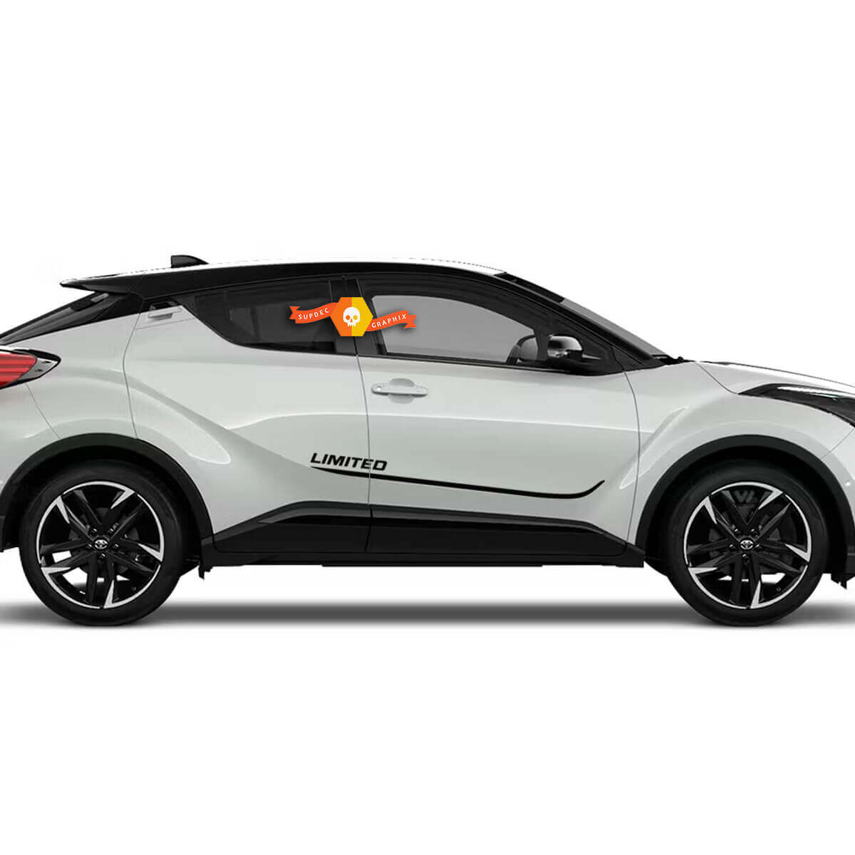 Paar Toyota C-HR Hybrid Sport XLE Seitentüren LIMITED Vinyl Aufkleber Aufkleber Graphics Kit
