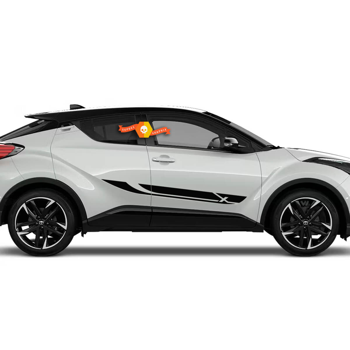 Duale Streifen Seiten-Tür Vinyl-Aufkleber für Toyota C-HR