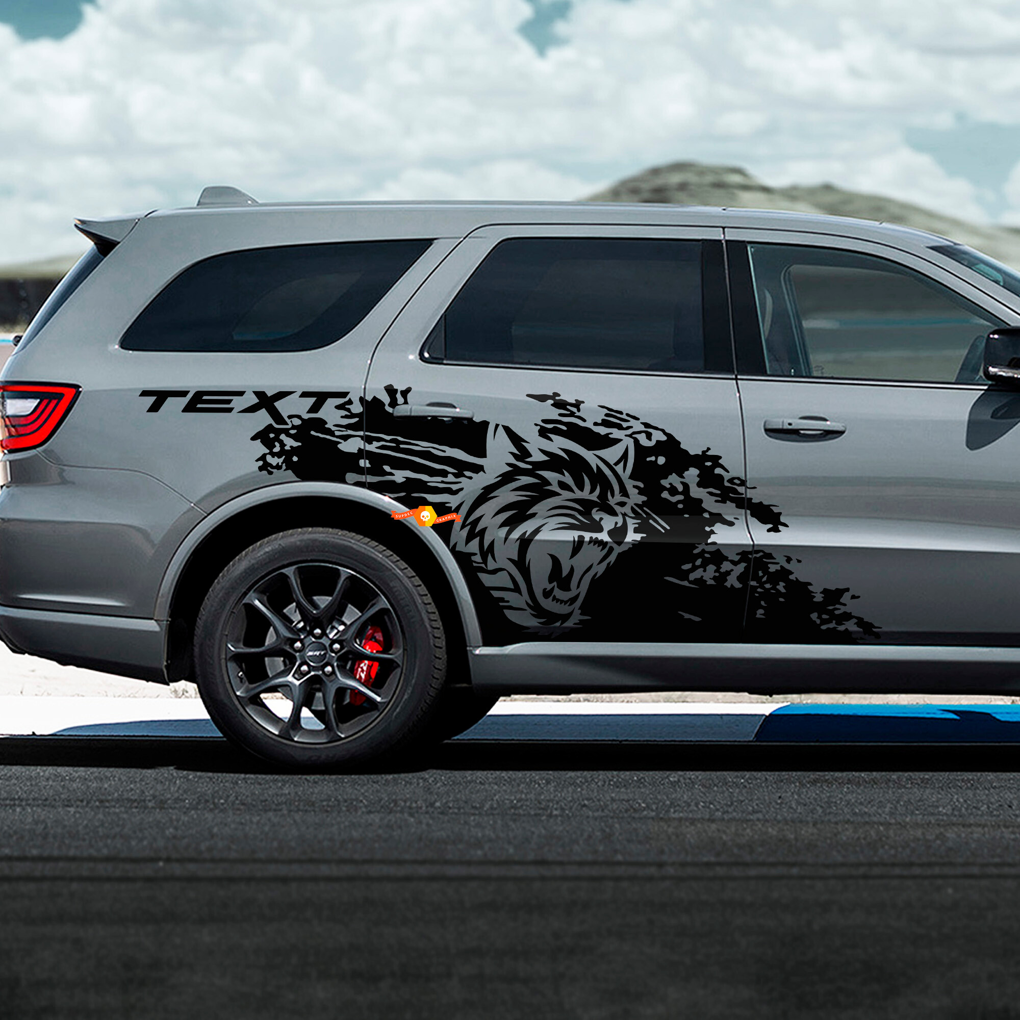 Wildcat Schlamm-Spritzstil Seiten-Vinyl-Aufkleber für Dodge Durango