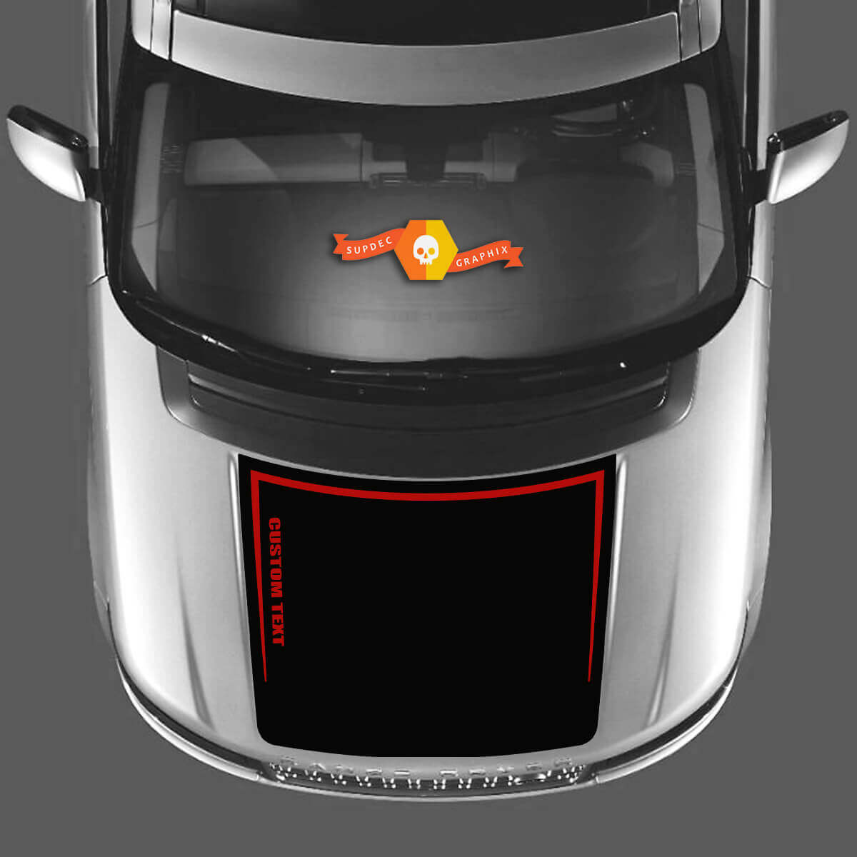 2 Farben Motorhaube Aufkleber Vinyl Grafik RANGE ROVER Vogue L405 2013 2017 --- Benutzerdefinierter Text
