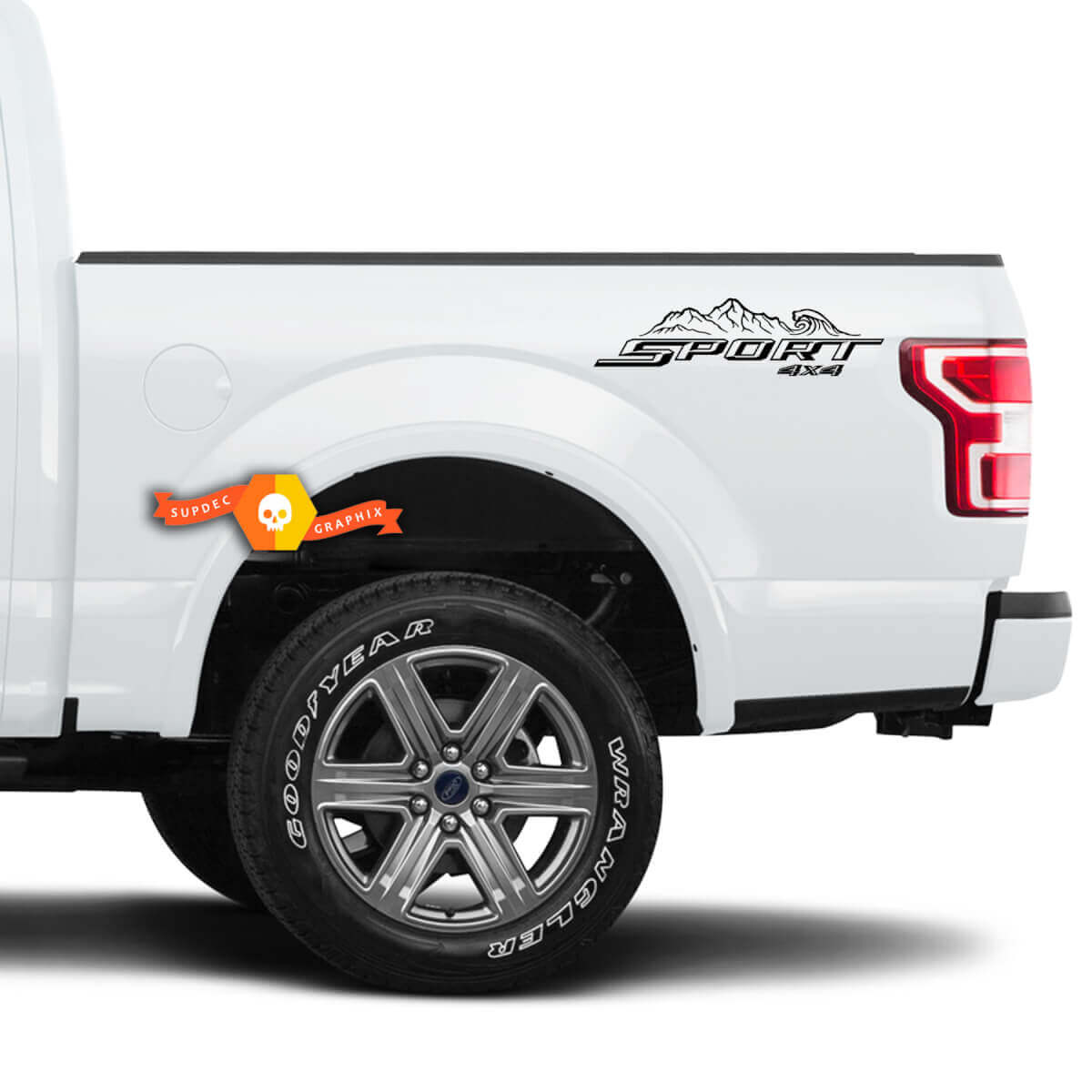 Paar Sport 4X4 Mountain Wave Aufkleber für Ford F150 F250 F350 Super Duty Truck Aufkleber Aufkleber Vinyl
