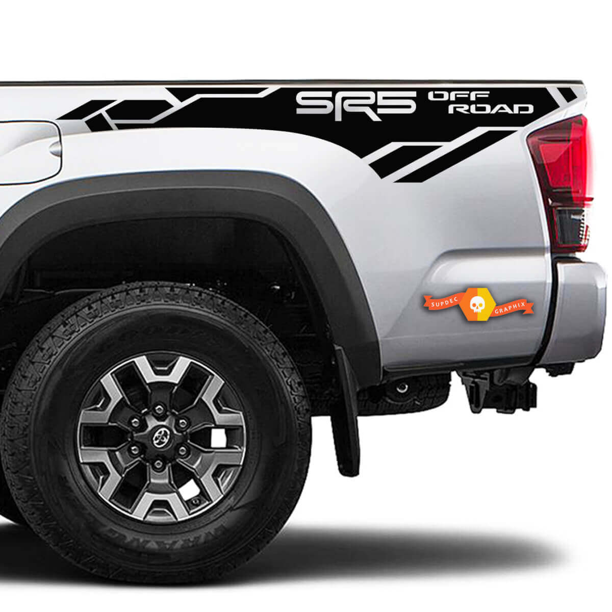 SR5 Offroad Seitenstreifen-Aufkleber hinten für Toyota Tacoma 2016-2023