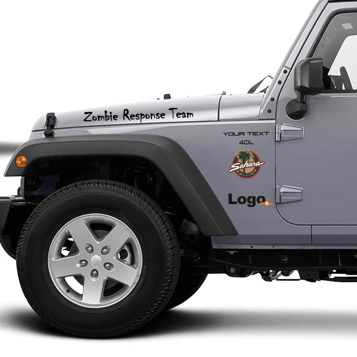 Jeep Rubicon Zombie Response Team Wrangler Aufkleber Aufkleber