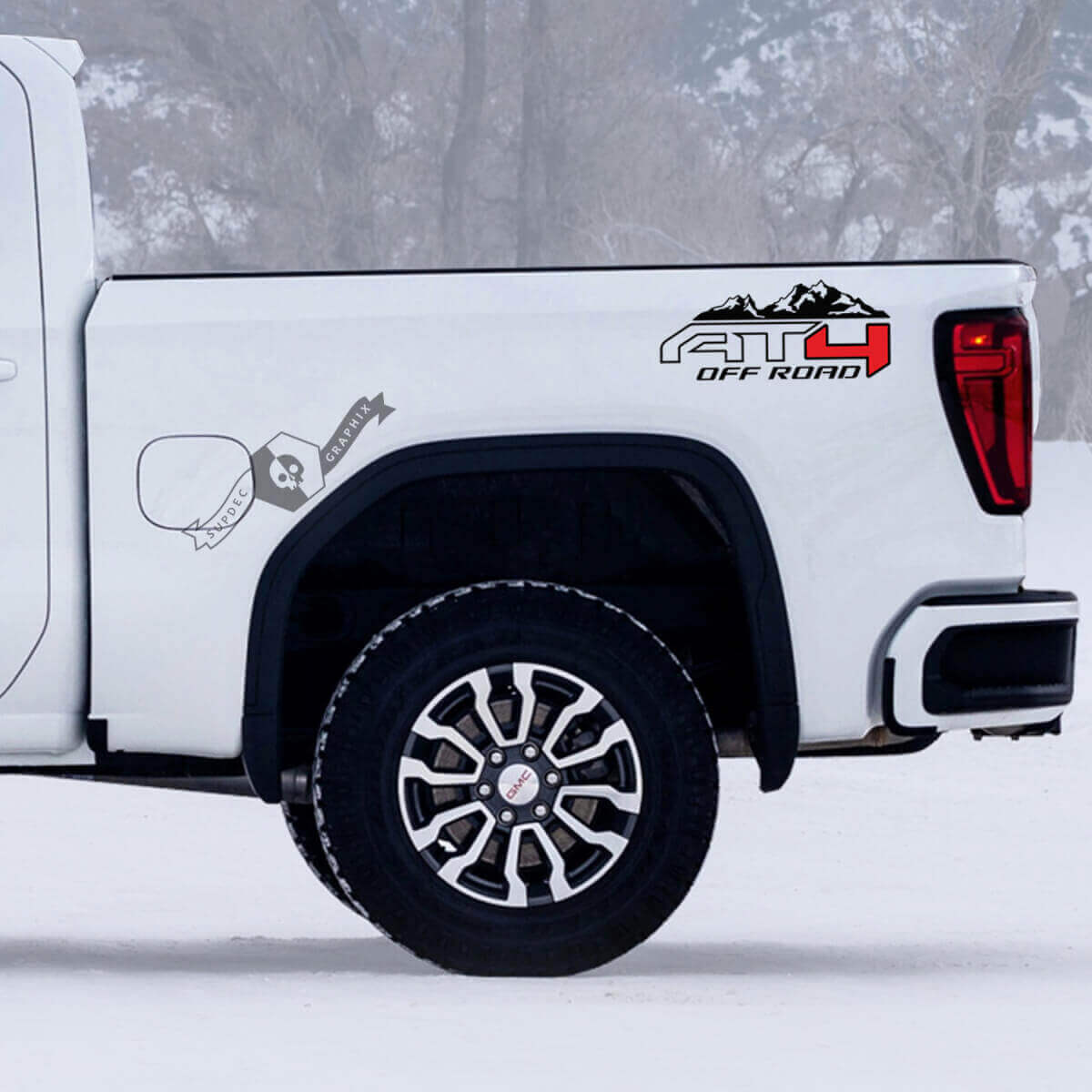 AT4 Offroad Mountain Bed Vinyl-Aufkleber-Kit für GMC Sierra 1500