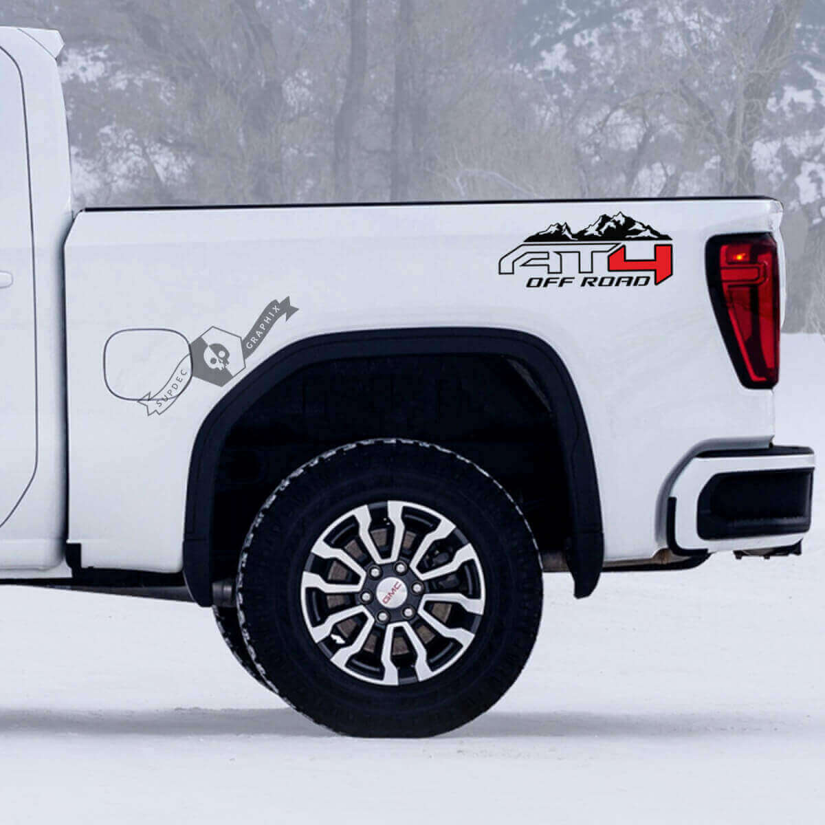 AT4 Offroad Mountain Bed Vinyl-Aufkleber-Kit für GMC Sierra 1500