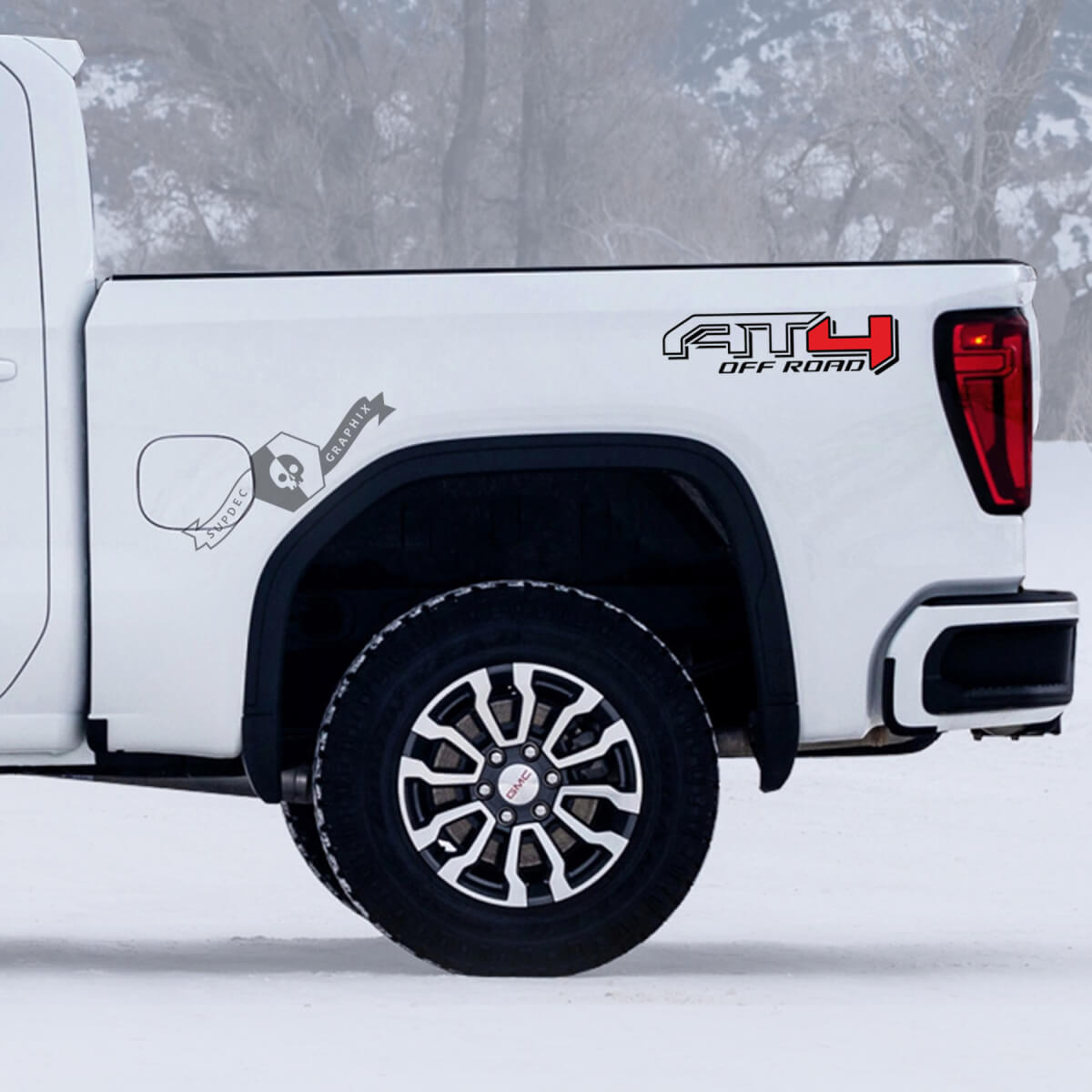 2 GMC GM Sierra 1500 AT4 Offroad 4x4 Aufkleber Aufkleber 2 Farben
