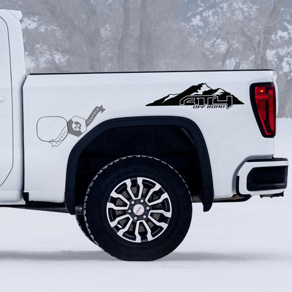 2 GMC GM Sierra 1500 AT4 Mountains Offroad 4x4 Aufkleber Aufkleber
