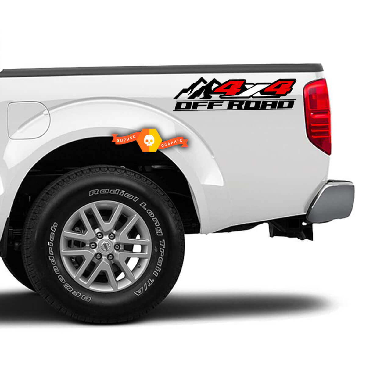 4x4 Offroad Mountain Bettseiten Vinylaufkleber Set für Nissan Frontier