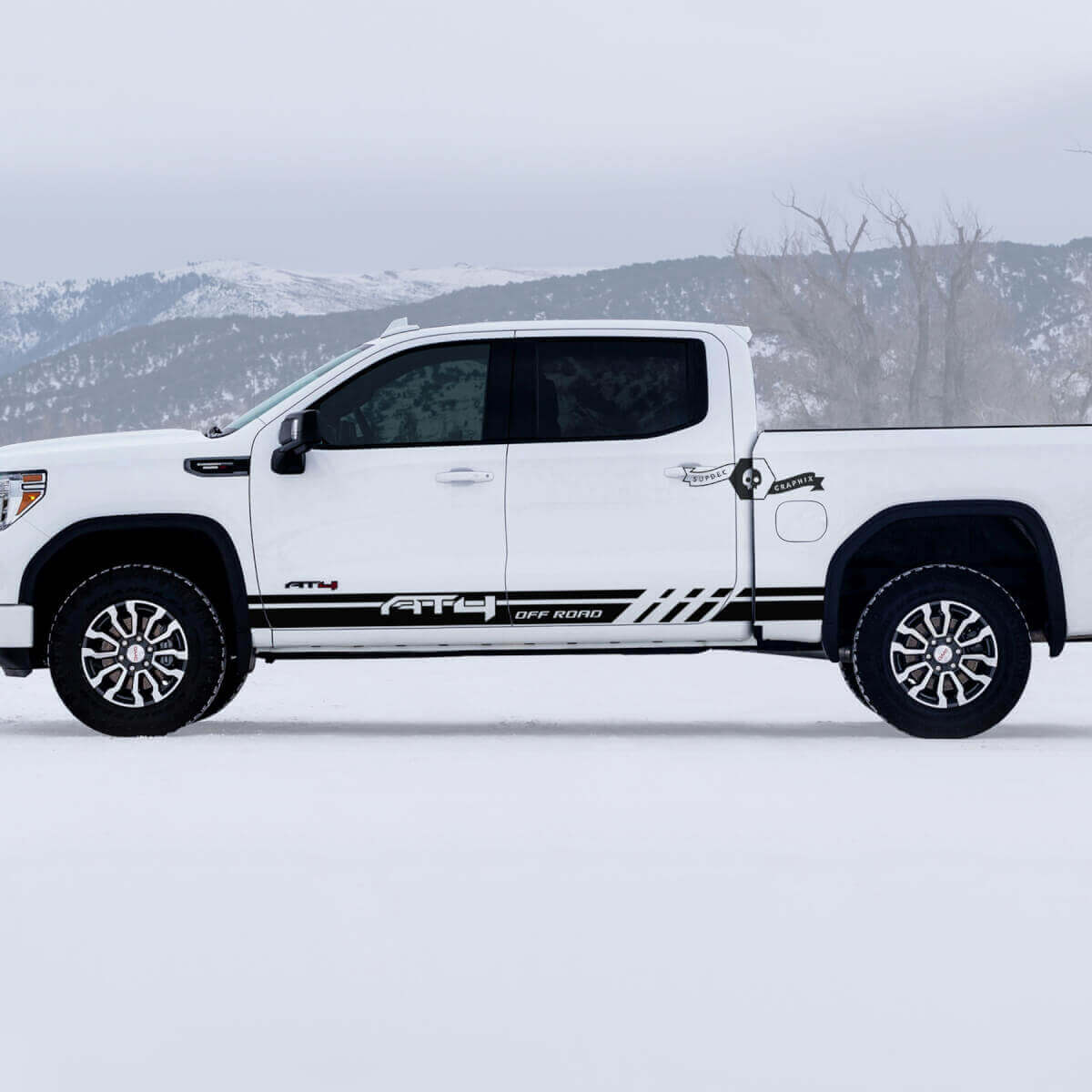 AT4 Off Road Seitenstreifen Vinyl-Aufkleber Kit für GMC Sierra 1500