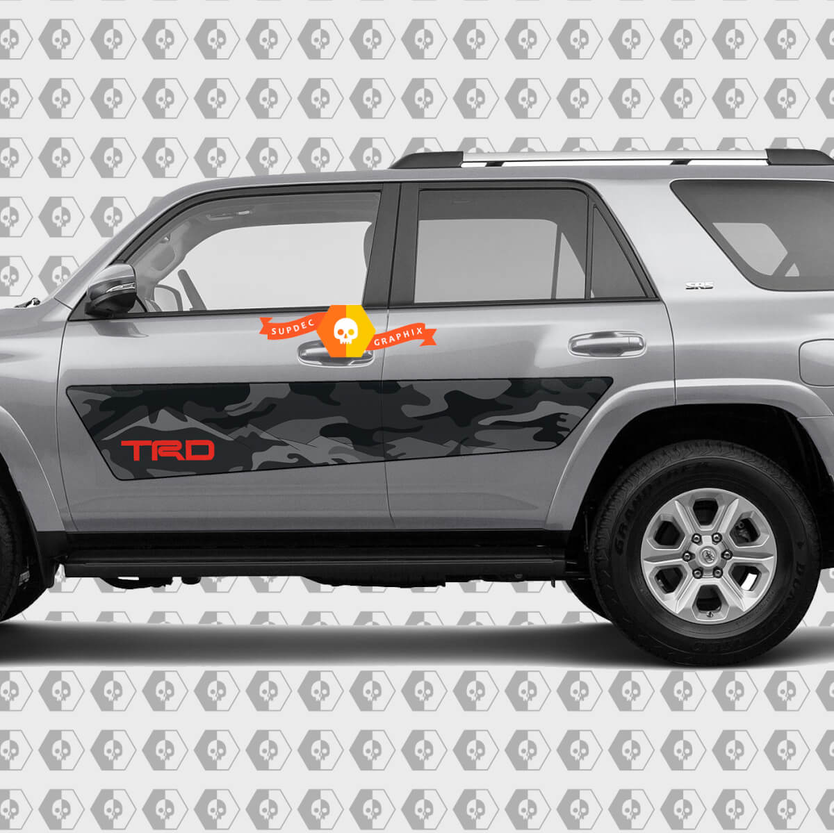TRD Tarnmuster Seiten-Tür Vinyl-Aufkleber für Toyota 4Runner