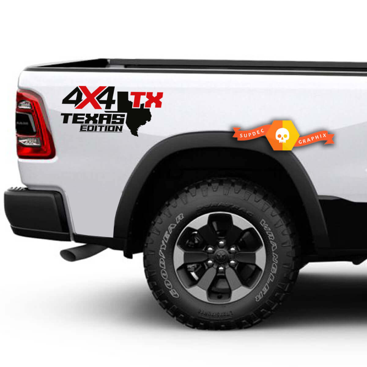 4x4 TX Texas Edition Seitenwand Vinyl-Aufkleber Paar für Lastwagen