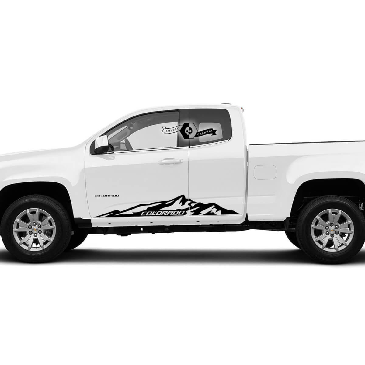Paar Doors Mountains Vinyl Aufkleber Aufkleber Grafik 2022+ Chevy Colorado erweitert