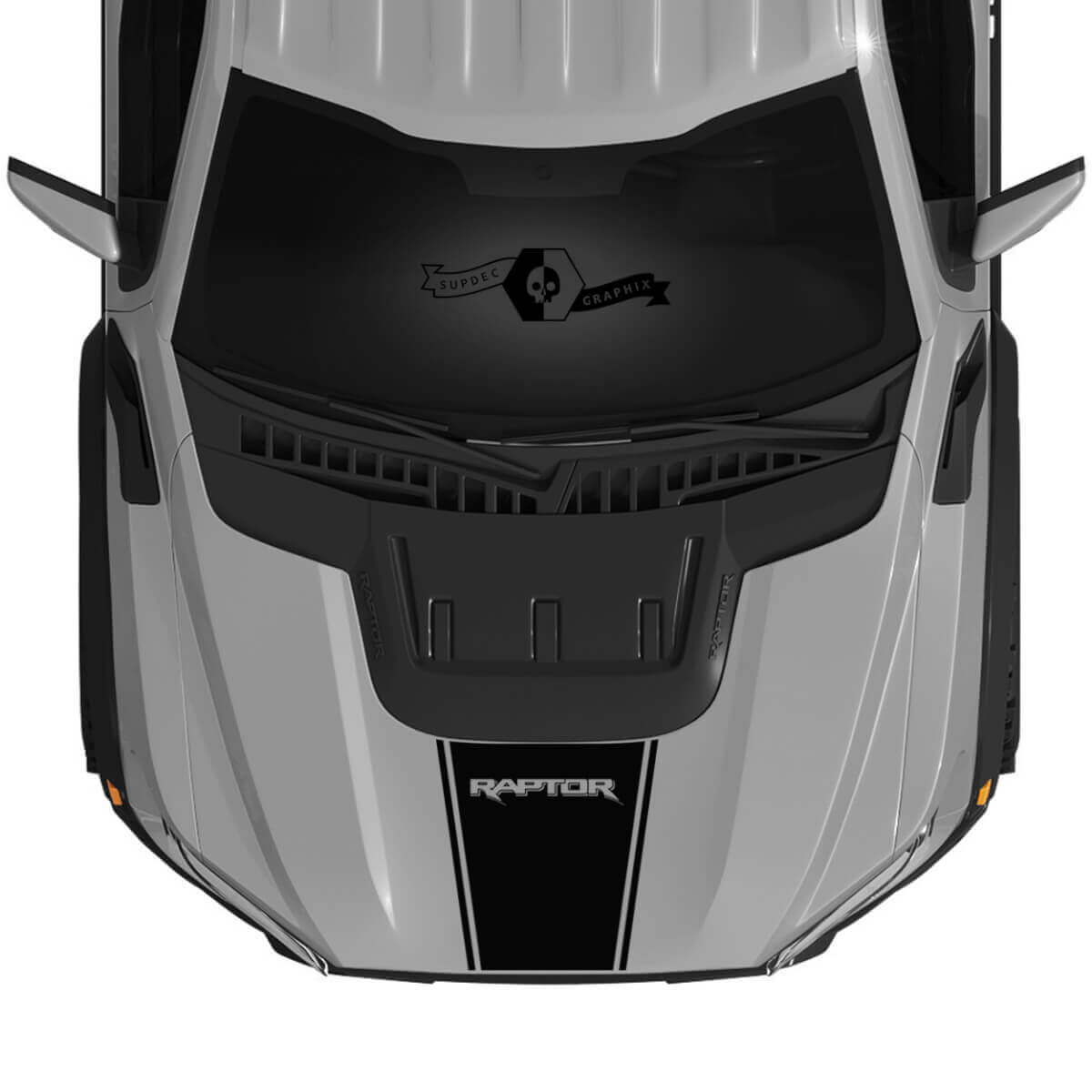 Beschriftung Haubenlufteinlass Zierstreifen Aufkleber für Musclecar F-150 2022+
