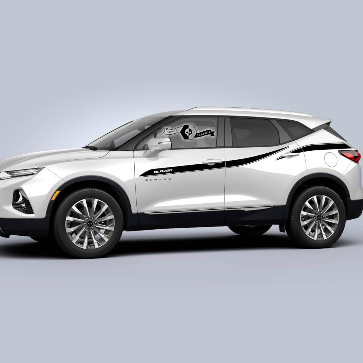 Paar Chevrolet Blazer 2023 Grafikabziehbilder Türen Seitstreifen Wrap Wrap Vinyl Aufkleber