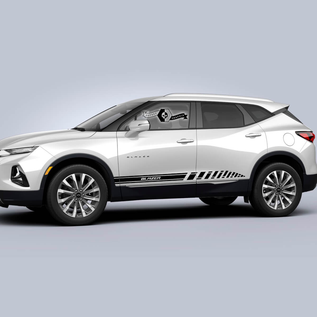 Paar chevrolet Blazer 2023 Grafikabziehbilder Türen Seitentwicklung Logo Linien Streifen Vinyl -Aufkleber Aufkleber