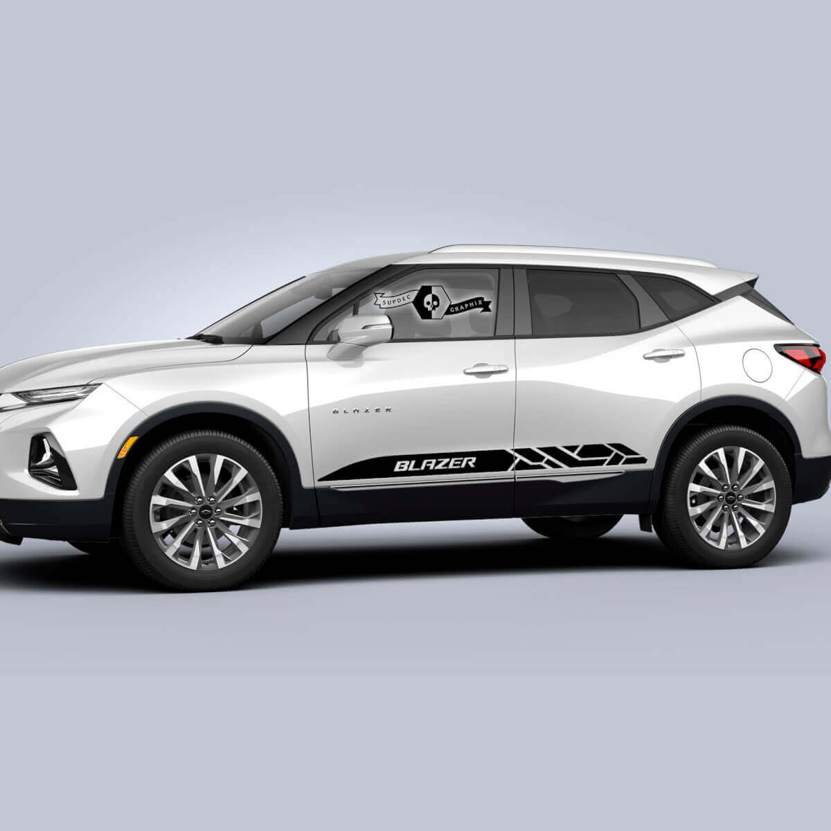 Paar Chevrolet Blazer 2023 Seitenschweller Türstreifen Logo Vinyl Aufkleber Sticker
